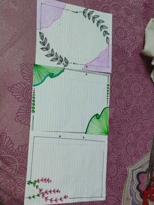 Handmade Border Designed papers for Projects