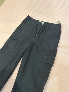 Black Wide Leg Cargo Pants