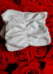 Chic White Ruched Mini Dress