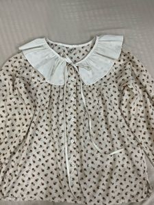 Vintage Floral Puff Sleeve Blouse