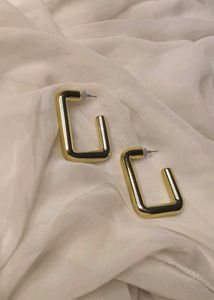 Chunky Gold Square Hoop Earrings