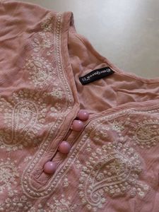 Pink Embroidered Kurta