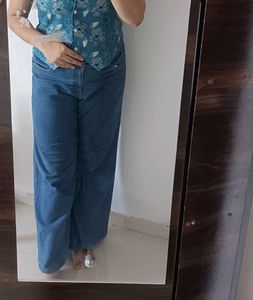 Vintage Wide-Leg Denim Jeans