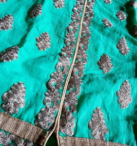 Green &amp; Gold Print Kurti