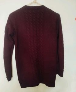 Maroon Cable Knit Sweater for girl's / women.