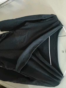 Chic Black Ruched Long Sleeve Dress