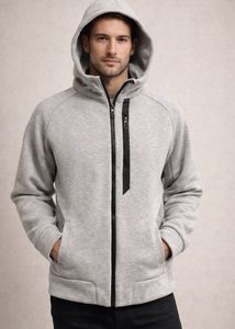 Gray Zip-Up Hoodie