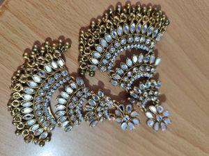 Exquisite Mirror &amp; Stone Dangle Earrings
