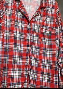 Red🔴 Check Printed Shirt For Girl &amp; Woman 40 Bust