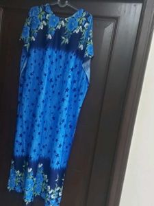 Blue Star Print Kaftan / Nightgown