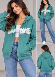 H&M Teal Zip-Up Hoodie