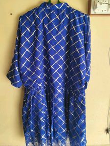 Royal Blue Printed Kurta