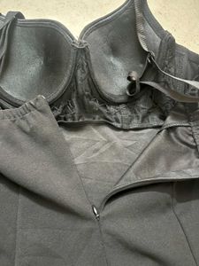 Sparkly Black Embellished Bustier Top