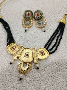 Meenakari necklace set