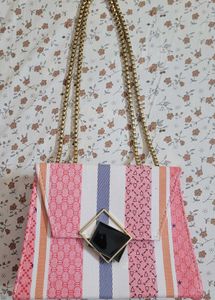 Stylish Striped Clutch Bag
