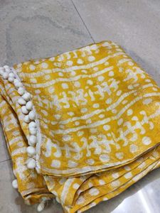 Yellow Printed Dupatta
