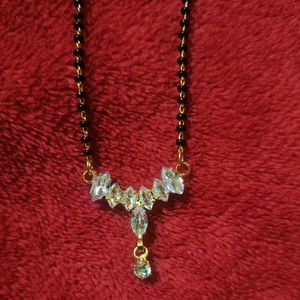 Elegant Mangalsutra with Crystal Pendant
