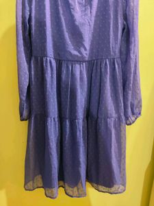 Blue Tiered Mini Dress