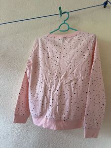 Pink Star Print Sweatshirt