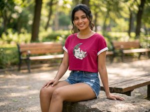 Cute Line Art Bunny Crop Top - Combo of 2 croptop