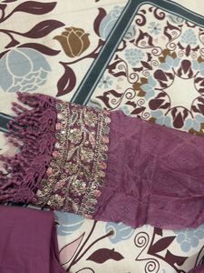 Beautiful Light Purple Anarkali 3 pc set