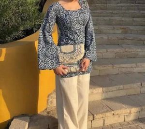 Boho Print Bell Sleeve Kurta