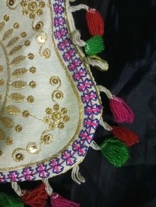 Embroidered Peacock Clutch Bag