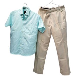 Men's Old Money Short Sleeve Shirt &amp; Pants Set