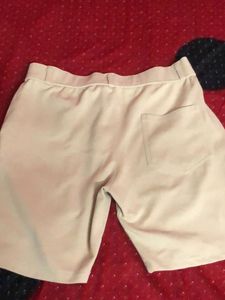 Beige Casual Shorts