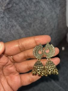 Exquisite Peacock Design Jhumka Earrings
