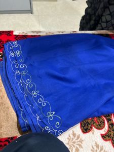 Luxury Royal Blu Saree | Elegant Handwork Detailin