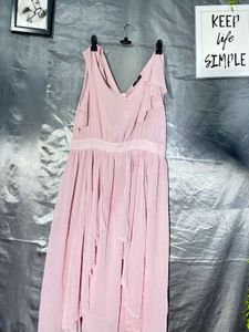 SHEIN Elegant Pink Flowy Maxi Dress