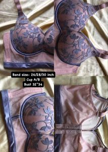 Sheer Floral Embroidered Bra