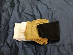 White Lace Trim Palazzo Pants
