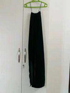 Bottle Green Velvet Maxi Dress/ Gown