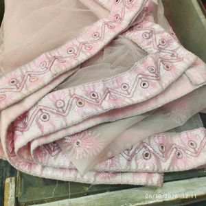Stunning Pink Embroidered  &amp; mirror Lehenga Choli