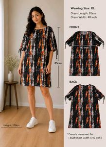 Tie-Dye Print Casual Dress