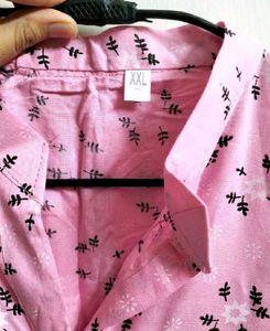 Pink Floral Print Kurta