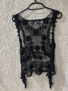 Black Lace Crochet shrug