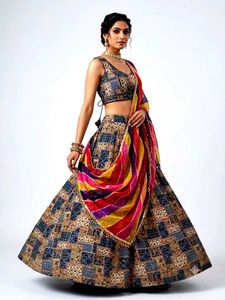 Beautiful Ethnic  navy blueLehenga Choli