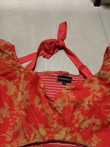 Boho Floral Print Crop Top