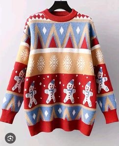 Festive Christmas Snowman Mohair Sweater