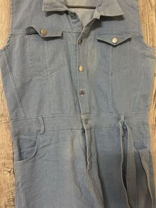 Light Wash Denim Jumpsuit/dungree