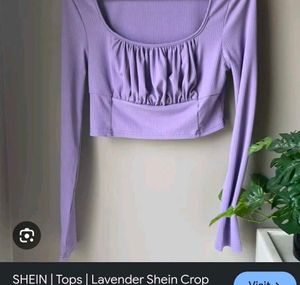 Lavender Ruched Crop Top