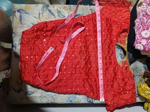 Red Embroidered Kurta
