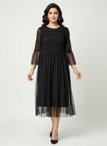 New Chic Black Midi Dress