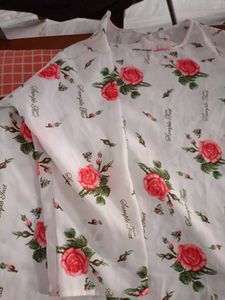 White Floral Print Blouse