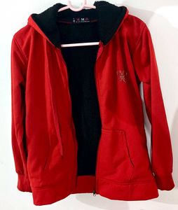 Cozy Red Zip-Up Hoodie