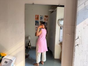 Beautiful Pink Chikankari Kurta
