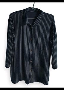 Buy 1 get 1free  Classic Striped Button-Up